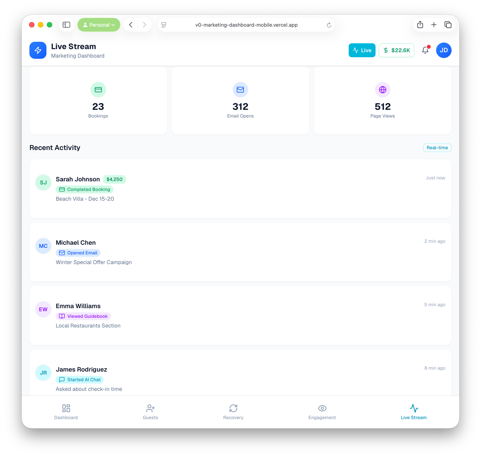 Yada Guest Data Platform
